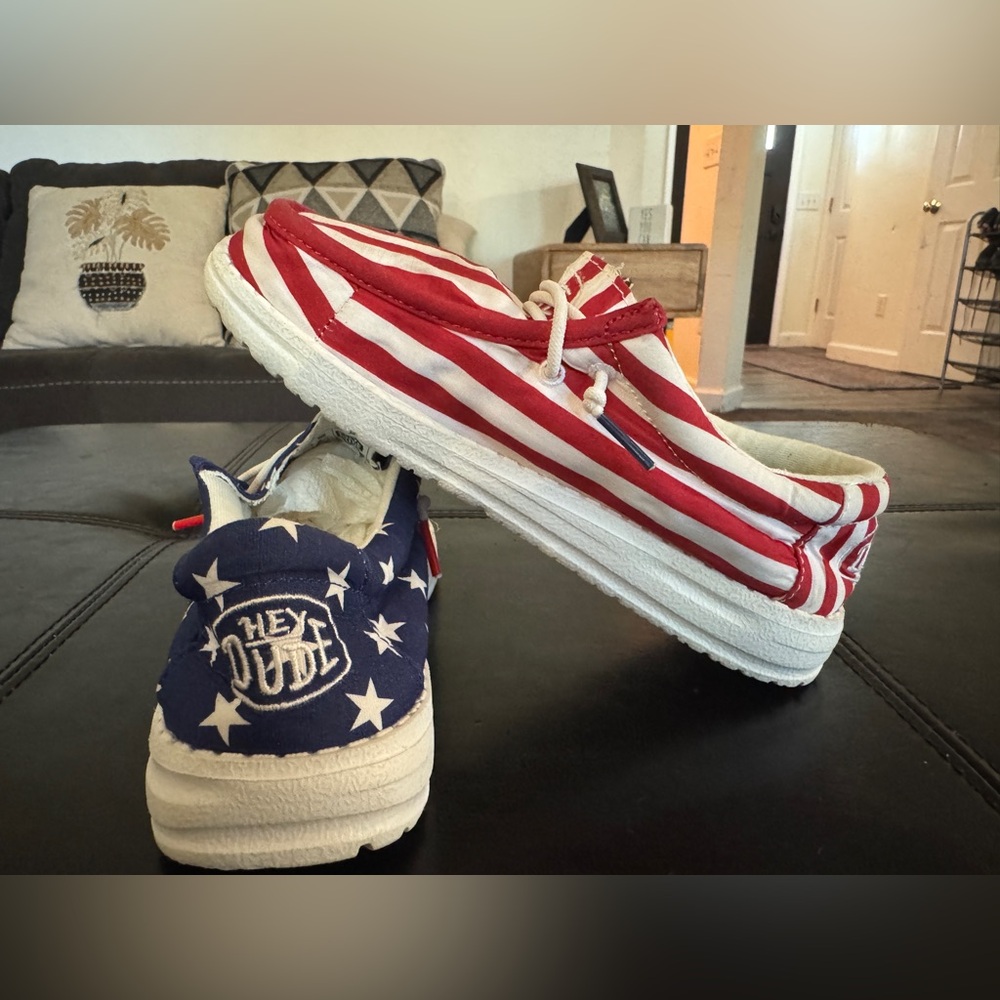 Hey Dude Wally Youth Patriotic Shoe
